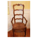 Ladder Back Arm Chair plus 5 Matching Side Chairs 