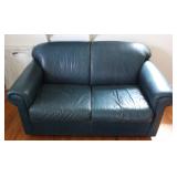 Green Leather Settee