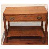 Carved Oak Occasional Table  