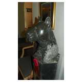 BLACK PANTHER MARBLE SCULPTURE