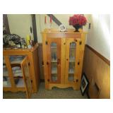 2 knotty pine cabinets