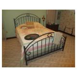 Queen metal  bed 