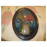 Reverse painting oval frame 