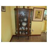 Curio Cabinet Claw feet on wheels.