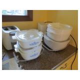 Cornflower Pyrex casseroles