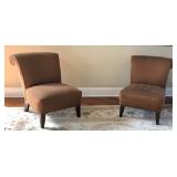 https://www.ebay.com/itm/114000984376  BG0019: 2 Modern Cloth Brown Occasional Chairs $175 OBO Local