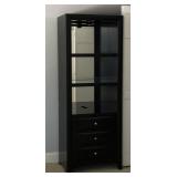 https://www.ebay.com/itm/123999308715  BG0041: Dark Mirror Backed Bookshelf Display with 3 Drawers $