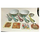 https://www.ebay.com/itm/124045164029 SM2024: ASIAN BOWLS/SPOONS/COASTERS LOT OF 12 PCS