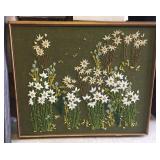 https://www.ebay.com/itm/114155012745 KB0025: Needlepoint Art with White and Cream Flowers, 19.5”x23