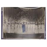 Box 55: 1940s ERA BLACK AND WHITE PICTURE OF WOMEN IN BALL GOWNS MYSTIC KREWE OF SHANGRI-LA $75.00