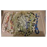 https://www.ebay.com/itm/114182835209	CJ0015 COSTUME JEWELRY STONE & GLASS NECKLACE LOT $20.00 RX BO