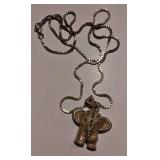 https://www.ebay.com/itm/114189658590	RX4152013 STERLING SILVER $25.00 20 INCH BOX CHAIN & ELEPHANT 
