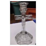 https://www.ebay.com/itm/124140003881	Box070AC VINTAGE GLASS CRYSTAL CROSS CANDLE HOLDER $10.00