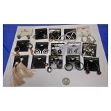 BOX074AA COSTUME JEWELRY LOT OF FIFTEEN PIERCED EARRINGS $20.00 LOT #1	https://www.ebay.com/itm/1141