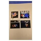 https://www.ebay.com/itm/124141897833	BOX074z LOT OF FOUR PATRIOTIC PINS RED, WHITE, AND BLUE CRYSTA