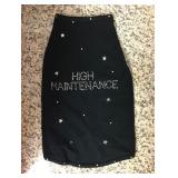 https://www.ebay.com/itm/114171733720	KB0062: Bedazzled Dog Clothing "HIGH MAINTENANCE" Small (1)