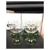 https://www.ebay.com/itm/114154180440	KB0015: Green Glass Stemware, 5 pieces, $5 each