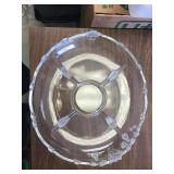 KB0048: Glass Divided Platter with Fruit Detailing $5 Pay online by Venmo: @Rafael-Monzon-1, PayPal 