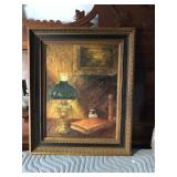 LAN770: Shimelea Lewis 1966 Cozy Corner Oil On Board Still Life Framed Local Pickup $50	https://www.