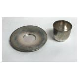 https://www.ebay.com/itm/124121387800	SM3032: CUP AND SAUCER SILVER OR SILVERPLATE? ENGRAVED JMB