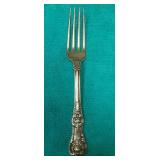 ME3056 USED TIFFANY & CO. 6 3/4 INCH STERLING SILVER FORK KING PATTERN https://www.ebay.com/itm/1148