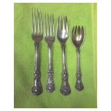 ME3079 USED TIFFANY & CO. LOT OF FOUR STERLING SILVER FORKS KING PATTERN https://www.ebay.com/itm/11