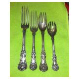 ME3080 USED TIFFANY & CO. LOT OF FOUR STERLING SILVER FORKS KING PATTERN https://www.ebay.com/itm/11