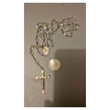 https://www.ebay.com/itm/114375547956	RX05: STERLING SILVER ROSARY WITH CLEAR CRYSTAL BEADS (59 BEAD