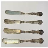 https://www.ebay.com/itm/124835396034	ME1024 STERLING SILVER BUTTER KNIVES, SET OF 4
