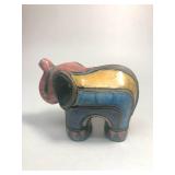 https://www.ebay.com/itm/114918154974	ME7004 South African Raku Pottery Elephant Figurine (red head)