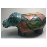 https://www.ebay.com/itm/114918154994	ME7005 South African Raku Pottery Hippo Figurine (light jade h
