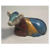 ME7015 South African Raku Pottery Calf Figurine (white head)	ME7015 South African Raku Pottery Calf 