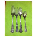 https://www.ebay.com/itm/124815126925	ME3081 USED TIFFANY & CO. LOT OF FOUR STERLING SILVER FORKS KI