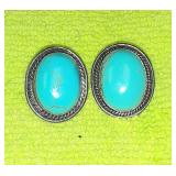 https://www.ebay.com/itm/124815126193	ME3101 ATI STERLING SILVER & TURQUOISE CLIP ON EARRINGS 