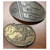 https://www.ebay.com/itm/114855423635	TM9442 Brass Belt Buckles: Big Red Chewing Tobacco, Shell Oil