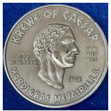 https://www.ebay.com/itm/124857819837	HC3066 RARE KREWE OF CAESAR 1980 MARDI-GRAS OX SILVER CORONATI