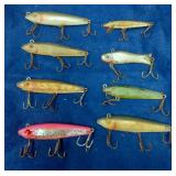 https://www.ebay.com/itm/124857819845	LAN3135 LOT OF 8 ASSORTED USED VINTAGE FISHING LURES .
