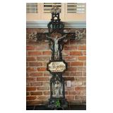 https://www.ebay.com/itm/124857787098	SC6007 Antique Wrought Iron Cross Very Heavy Local Pickup