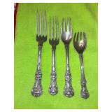 https://www.ebay.com/itm/124815126950	ME3078 USED TIFFANY & CO. LOT OF FOUR STERLING SILVER FORKS KI
