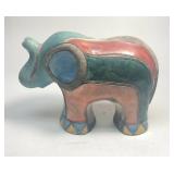 "https://www.ebay.com/itm/114918154995	"	ME7009 South African Raku Pottery Elephant Figurine (light 