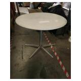 https://www.ebay.com/itm/115068638556	F00001 Round White Metal Patio Table 27.5