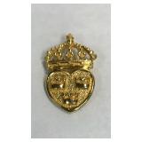 https://www.ebay.com/itm/115068650091	MGS934 1997 HEART W CROWNS PIN PENDANT BY MAURICE MILLEUR NEW 