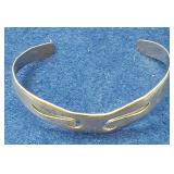 https://www.ebay.com/itm/115123962296	LAN3423 VINTAGE STERLING SILVER CUFF BRACELET ( 20.6 GRAMS)		B