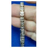 https://www.ebay.com/itm/115128372247	LAN3441 VINTAGE 7 1/2 INCH STERLING SILVER BRACELET ( 15.9 GRA