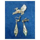 https://www.ebay.com/itm/125036837358	LAN3460 MEXICAN STERLING SILVER & MOTHER OF PEARL SCREW ON EAR