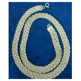 https://www.ebay.com/itm/125036837341	LAN3471 VINTAGE 18 INCH STERLING SILVER BASKET WEAVE NECKLACE 