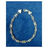 https://www.ebay.com/itm/115128437689	LAN3474 VINTAGE 7 INCH STERLING SILVER BRACELET ( 9.2 GRAMS)		