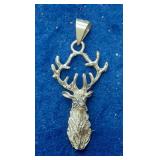 https://www.ebay.com/itm/125036837342	LAN3480 VINTAGE STERLING SILVER ELKS HEAD CHAIN FAB (8.78 GRAM