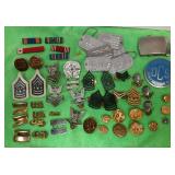 LAN3511	https://www.ebay.com/itm/125077144569	LAN3511 VINTAGE LOT OF USA MILITARY PINS, DOGTAGS, BAD