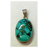 https://www.ebay.com/itm/125060402866	NC598 TURQUOISE STONE SET IN STERLING SILVER PENDANT		 BIN 	 $